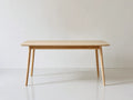 Mesa de comedor de roble 150 x 80 x 75 cm - roble claro - estructura recta