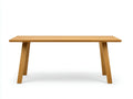 Mesa de comedor de madera 150×78×75 cm – roble natural – patas inclinadas para cocina