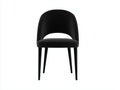 Silla de comedor de tejido 50×55×82 cm – negro – respaldo ergonómico para cocina