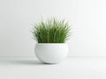 Maceta de cerámica 68×68×31 cm – blanco – jardinera baja para salón