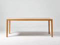 Mesa de comedor de madera 150×80×75 cm – roble natural – esquinas redondeadas para cocina
