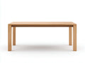 Mesa de comedor de roble macizo 145 x 78 x 75 cm - roble claro - formato compacto
