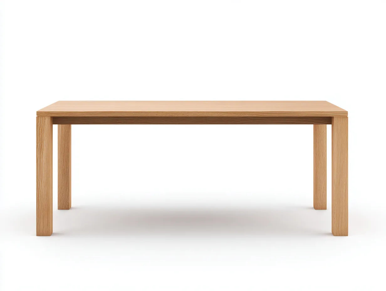 Mesa de comedor de roble macizo 145 x 78 x 75 cm - roble claro - formato compacto