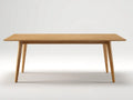 Mesa de comedor de madera 140×75×75 cm – roble claro – formato compacto para cocina