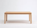 Mesa de comedor de roble macizo 165 x 85 x 76 cm - roble tostado - uniones curvas