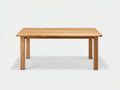 Mesa de comedor de roble 140 x 75 x 75 cm - roble natural - esquinas redondeadas