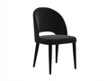Silla de comedor acolchada 51×56×83 cm – negro – diseño curvo moderno para cocina