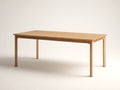 Mesa de comedor de roble macizo 175 x 88 x 75 cm - roble rubio - patas inclinadas