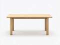 Mesa de comedor de roble macizo 160×85×76 cm – roble natural – marco grueso para cocina
